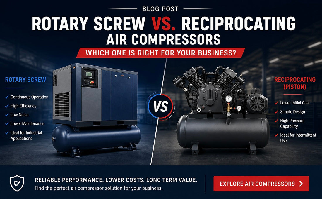 Rotary Screw Air Compressors vs. Reciprocating Air Compressors: Which One Is Right for Your Business?