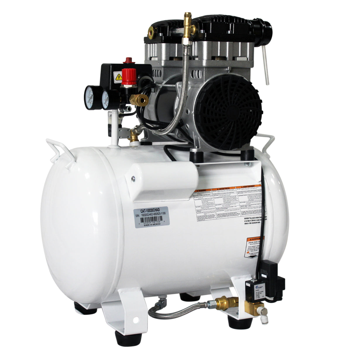 California Air Tools 10020CHAD Ultra Quiet 2.0 HP Oil-Free 10-Gallon Air Compressor with Automatic Drain Valve