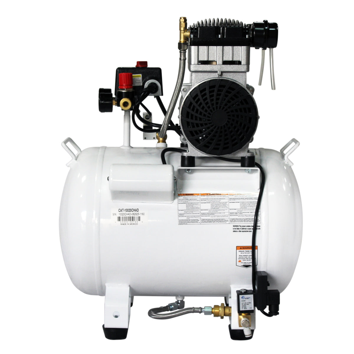 California Air Tools 10020CHAD-22060 Ultra Quiet 2.0 HP Oil-Free 10-Gallon Air Compressor with Automatic Drain Valve – 220V