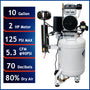 California Air Tools 10020DCAD 2.0 HP Ultra Quiet Oil-Free 10 Gallon Horizontal Air Compressor with 80% Air Dryer & Automatic Drain, 110V