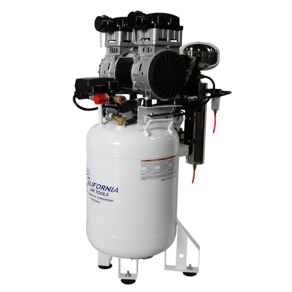 California Air Tools 10020DSMAD 2.0 HP SMART Ultra Quiet Oil-Free 10 Gallon Air Compressor with 80% Air Dryer & Automatic Drain, 110V