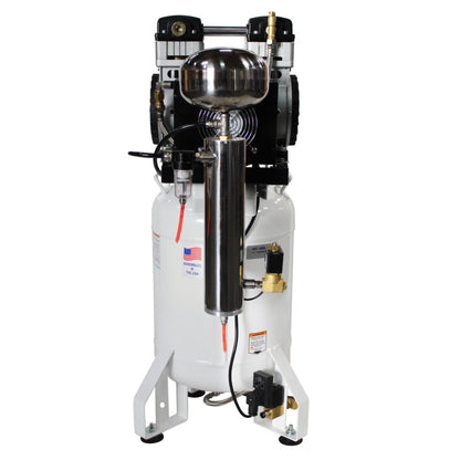 California Air Tools 10020DSMAD 2.0 HP SMART Ultra Quiet Oil-Free 10 Gallon Air Compressor with 80% Air Dryer & Automatic Drain, 110V