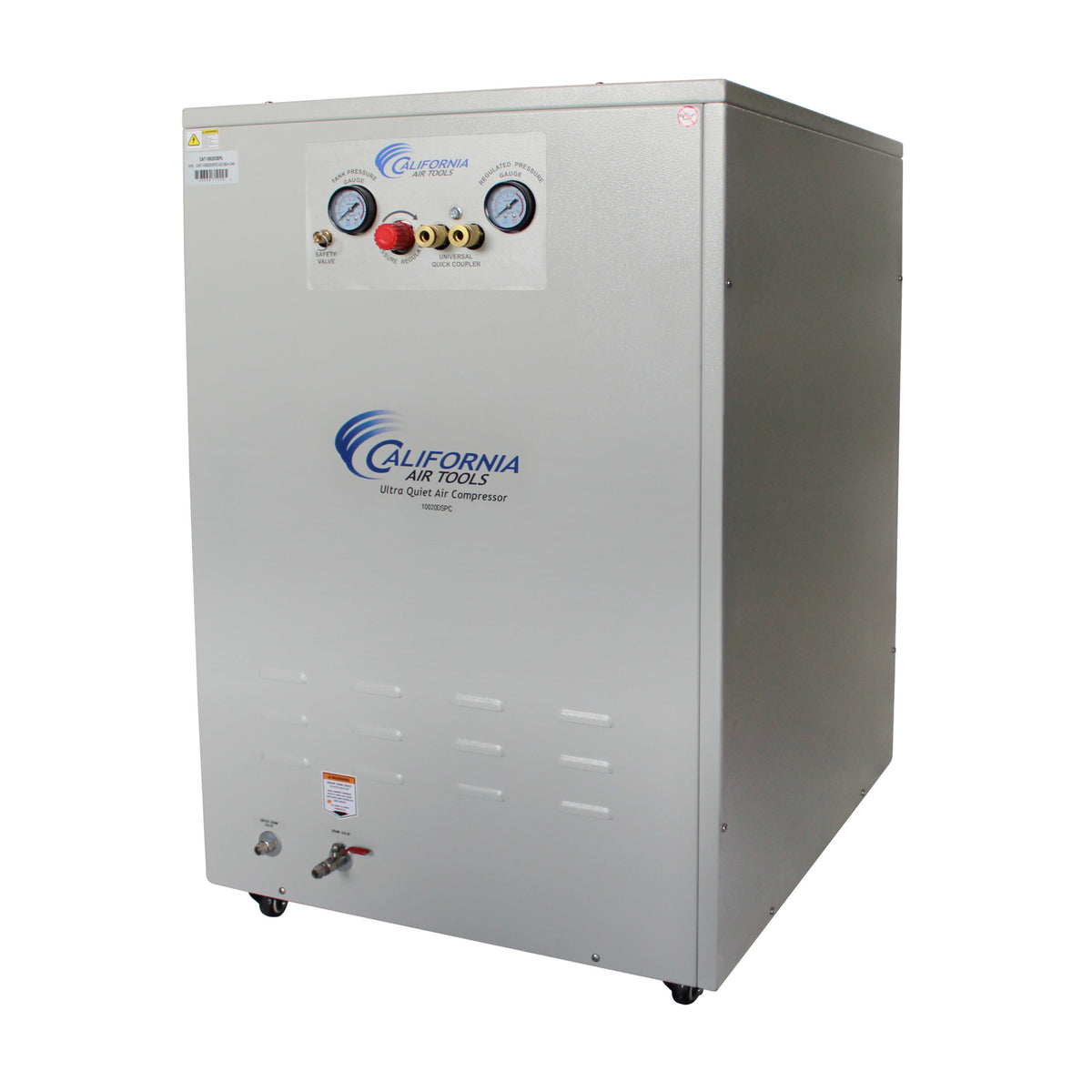 California Air Tools 10020DSPCAD 2.0 HP Ultra Quiet Oil-Free 10 Gallon Air Compressor with 80% Air Dryer & Automatic Drain, Soundproof Cabinet