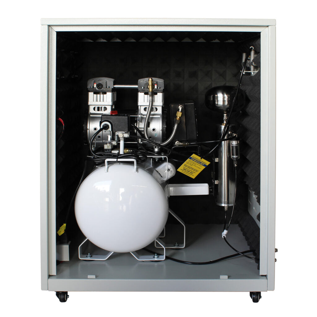 California Air Tools 10020DSPC Ultra Quiet 2.0 HP Oil-Free 10-Gallon Air Compressor with 80% Air Dryer & Soundproof Cabinet