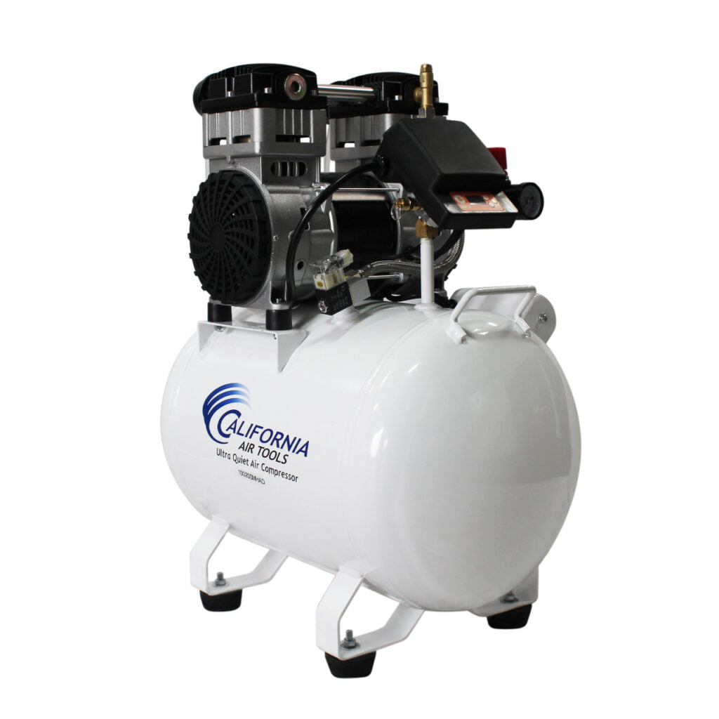 California Air Tools 10020SMHAD 2.0 HP SMART Ultra Quiet Oil-Free 10 Gallon Horizontal Air Compressor with Automatic Drain