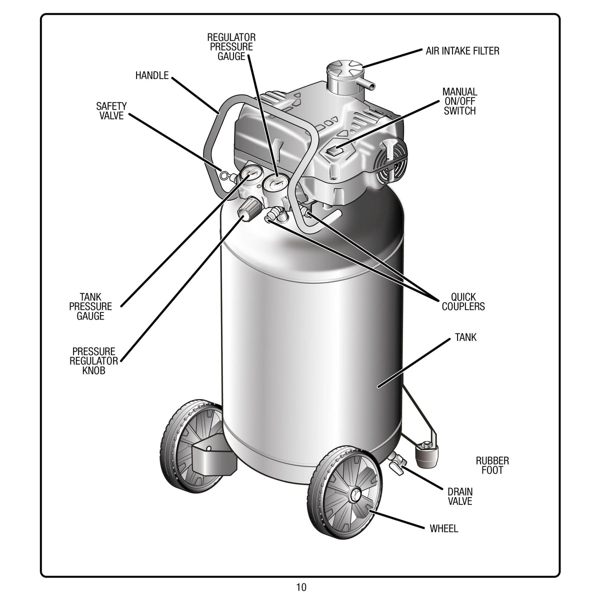 California Air Tools CALAIR-20013 1.3 HP High Pressure Oil-Free 20 Gallon Air Compressor, 200 PSI
