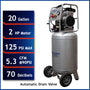 California Air Tools 20020AD Ultra Quiet 2.0 HP Oil-Free Portable 20 Gallon Air Compressor with Automatic Drain Valve