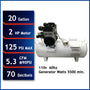 California Air Tools 20020CTR Ultra Quiet 70 dB 2.0 HP Oil-Free 20 Gallon Horizontal Air Compressor – 110V 60Hz