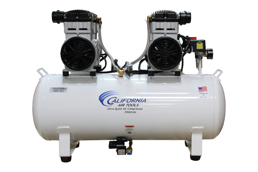 California Air Tools 20040CAD Powerful 4.0 HP Ultra Quiet & Oil-Free 20 Gallon Air Compressor with Automatic Drain Valve – 220V