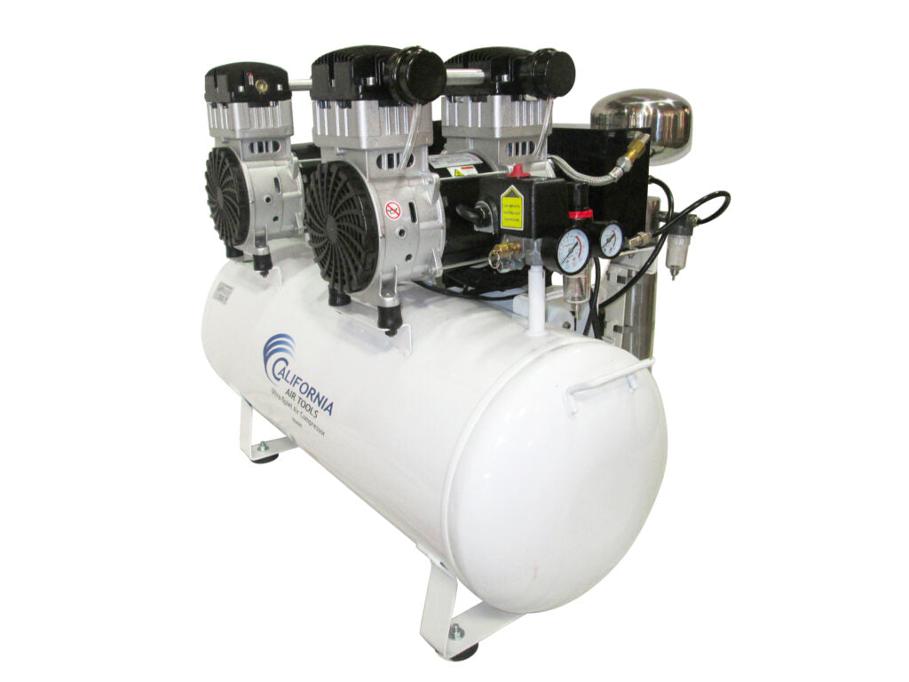 California Air Tools 20040DC Powerful 4.0 HP Ultra Quiet & Oil-Free 20 Gallon Air Compressor with 80% Air Drying System – 220V