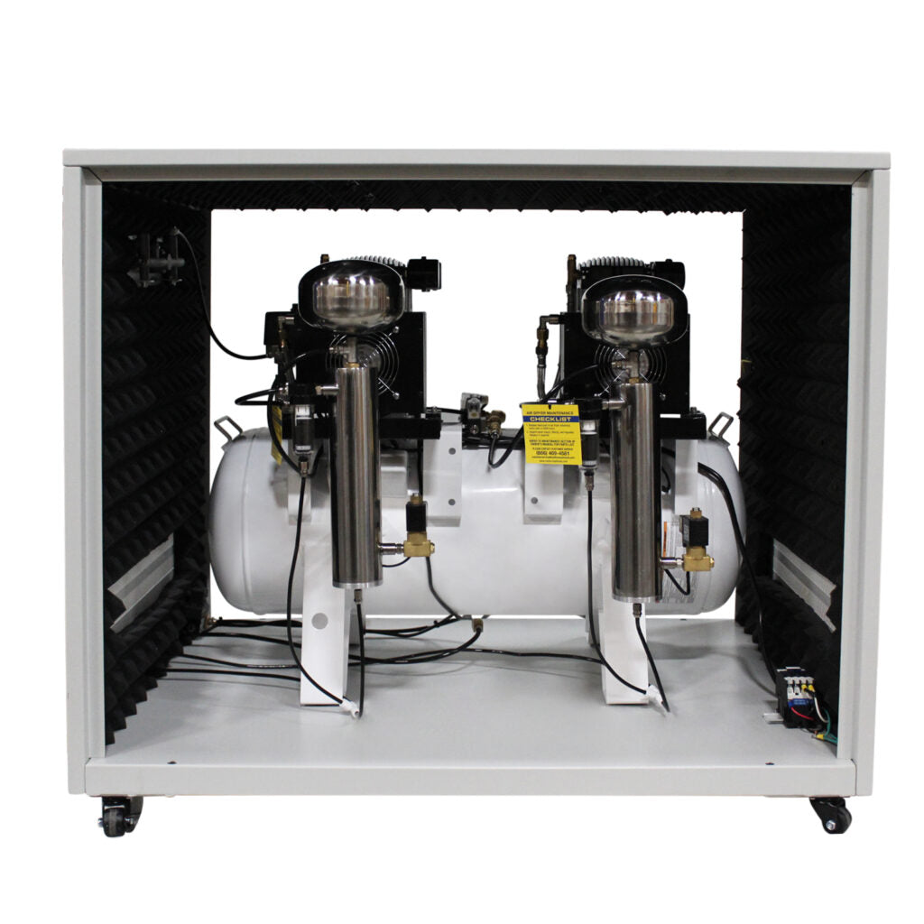 California Air Tools 20040DSPCAD Powerful 4.0 HP Ultra Quiet & Oil-Free 20 Gallon Air Compressor with 80% Air Drying System & Automatic Drain – Soundproof Cabinet, 220V