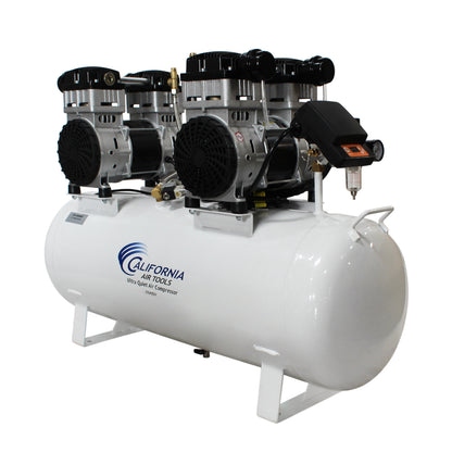 California Air Tools 20040SMAD Powerful 4.0 HP SMART Ultra Quiet & Oil-Free 20 Gallon Air Compressor with Automatic Drain Valve – 220V