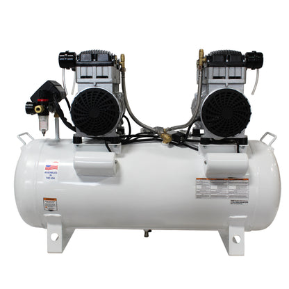 California Air Tools 20040SMAD Powerful 4.0 HP SMART Ultra Quiet & Oil-Free 20 Gallon Air Compressor with Automatic Drain Valve – 220V