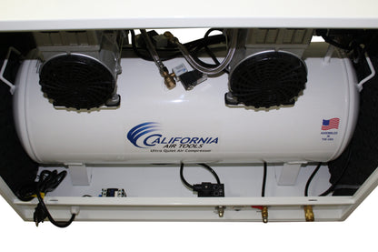 California Air Tools 20040SPCAD 4.0 HP Ultra Quiet Oil-Free 20 Gallon Air Compressor with Automatic Drain & Soundproof Cabinet, 220V