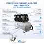 California Air Tools 20060CAD Ultra Quiet & Oil-Free 6.0 HP 20 Gallon Air Compressor with Automatic Drain Valve – 220V