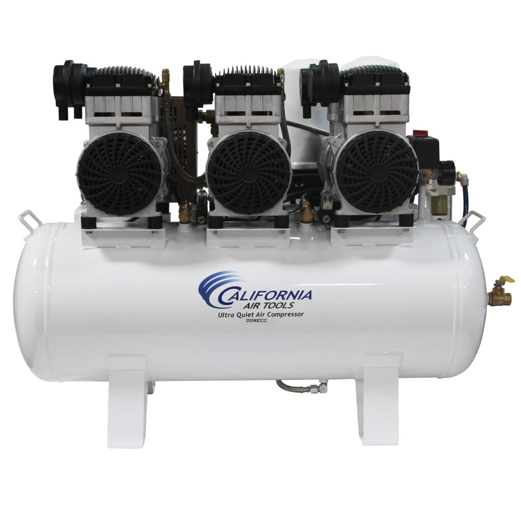 California Air Tools 20060DCC Ultra Quiet & Oil-Free 6.0 HP 20 Gallon Air Compressor with 98% Air Drying System – 220V
