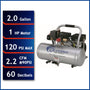 California Air Tools 2010A Ultra Quiet Oil-Free 1.0 HP 2 Gallon Air Compressor