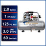 California Air Tools 2010ALFC Ultra Quiet 1.0 HP Oil-Free Lightweight 2-Gallon Air Compressor – Industrial Series