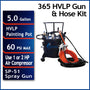 California Air Tools 365 5 Gallon Pressure Pot Paint Sprayer Kit with HVLP Gun & Hoses – 60 PSI