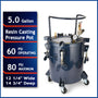 California Air Tools 365C 5 Gallon Pressure Pot for Resin Casting – 80 PSI