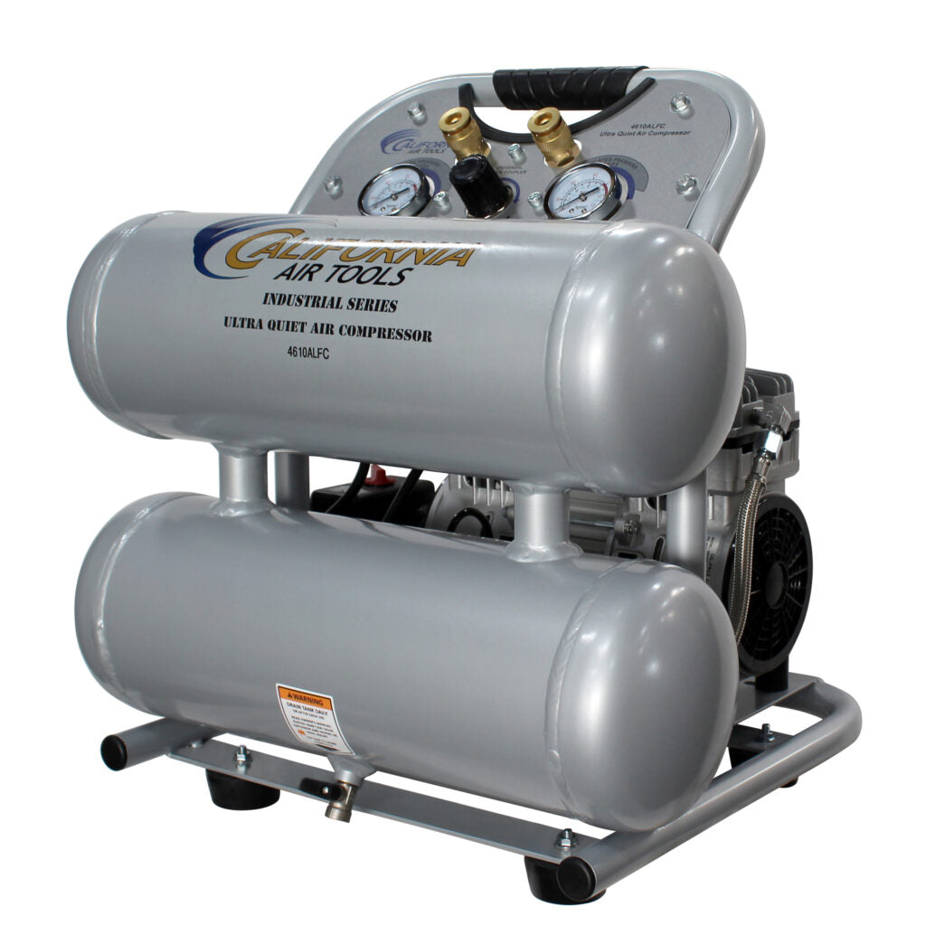 California Air Tools 4610ALFC Ultra Quiet 1.0 HP Oil-Free Lightweight 4.6-Gallon Air Compressor – Industrial Series