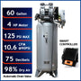 California Air Tools 60040DSMADC SMART Ultra Quiet & Oil-Free 4.0 HP 60 Gallon Air Compressor with 98% Air Dryer & Automatic Drain Valve – 220V