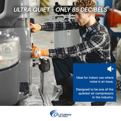 California Air Tools 60065C Ultra Quiet & Oil-Free 6.5 HP 60 Gallon ASME Air Compressor – 208/230V 3-Phase
