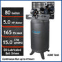 California Air Tools CALAIR 80050BD 5.0 HP 80 Gallon One-Stage Oil-Lubricated Belt-Driven Air Compressor