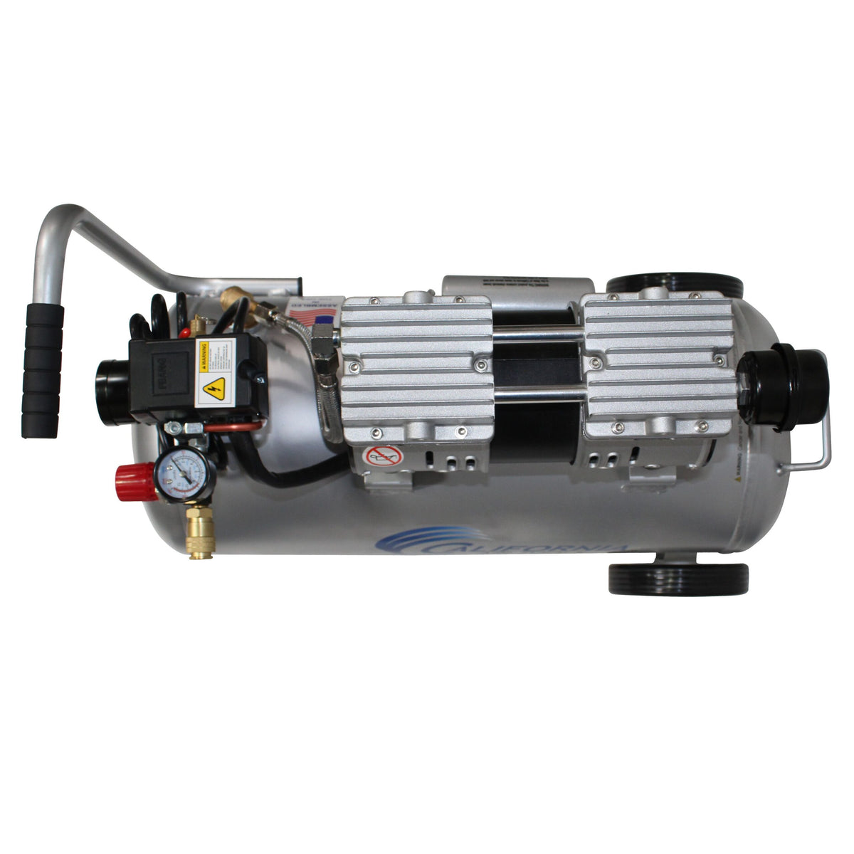 California Air Tools 8010AAD Ultra Quiet Oil-Free 1.0 HP 8-Gallon Aluminum Air Compressor with Automatic Drain Valve