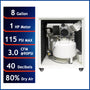 California Air Tools 8010DSPC 1.0 HP Ultra Quiet Oil-Free 8 Gallon Air Compressor with 80% Air Dryer & Soundproof Cabinet, 110V