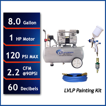 California Air Tools 8010PK Ultra Quiet 1.0 HP 8-Gallon Air Compressor & LVLP Spray Painting Kit  2. Product Type