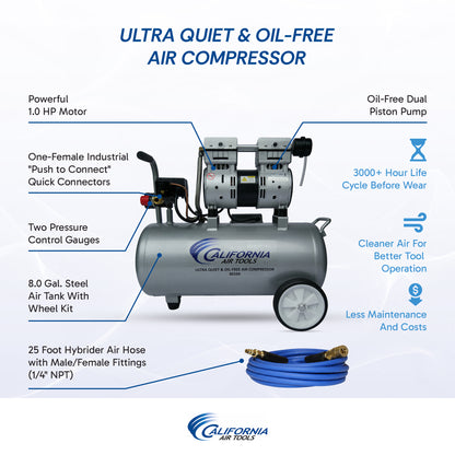 California Air Tools 8010PK Ultra Quiet 1.0 HP 8-Gallon Air Compressor & LVLP Spray Painting Kit  2. Product Type