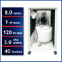 California Air Tools 8010SPC 1.0 HP Ultra Quiet Oil-Free 8 Gallon Air Compressor with Soundproof Cabinet, 110V