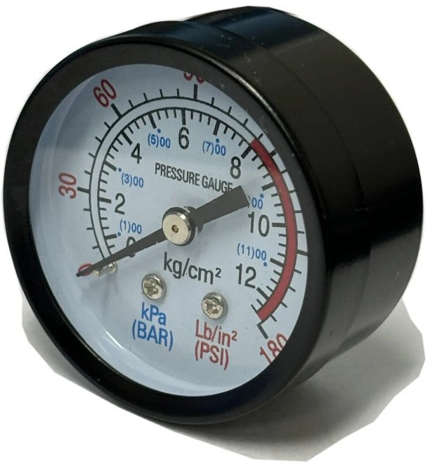 California Air Tools 96006 2" Pressure Gauge – 1/4" NPT, 0–180 PSI