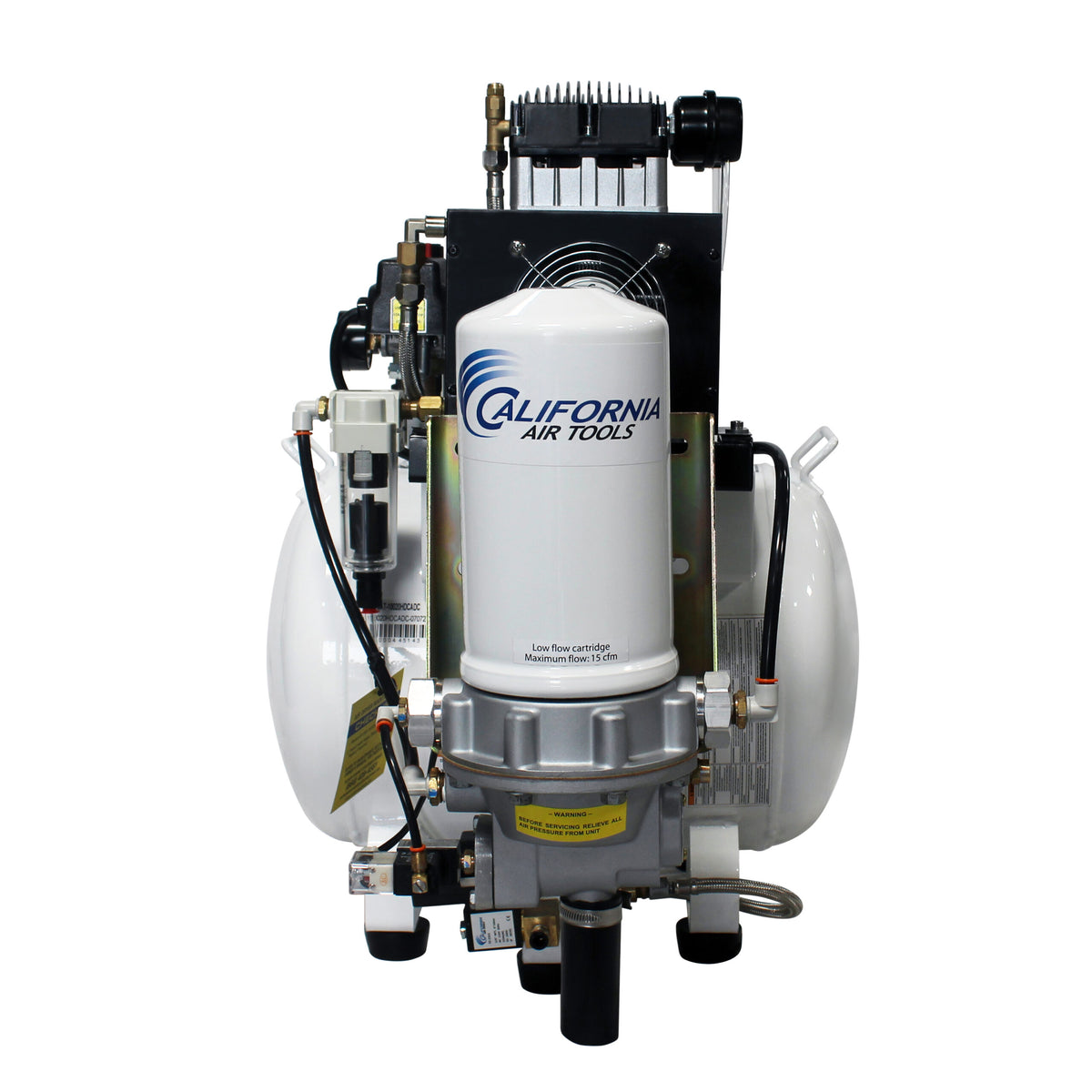California Air Tools 10020HDCADC-22060 2.0 HP Ultra Quiet Oil-Free 10 Gallon Horizontal Air Compressor with 98% Air Dryer & Automatic Drain, 220V