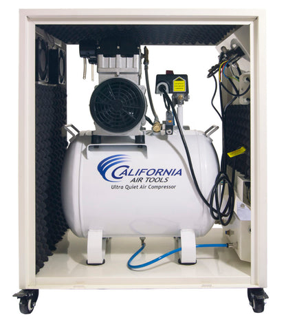 California Air Tools 10020SPC Ultra Quiet 2.0 HP Oil-Free 10 Gallon Air Compressor in Sound Proof Cabinet