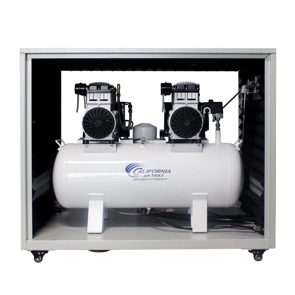 California Air Tools 20040DSPCADC Powerful 4.0 HP Ultra Quiet & Oil-Free 20 Gallon Air Compressor with 98% Air Drying System & Automatic Drain – Soundproof Cabinet, 220V