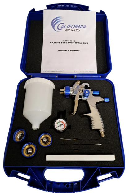 California Air Tools CAT-33000K LVLP Spray Gun Kit with 4 Nozzle Sizes