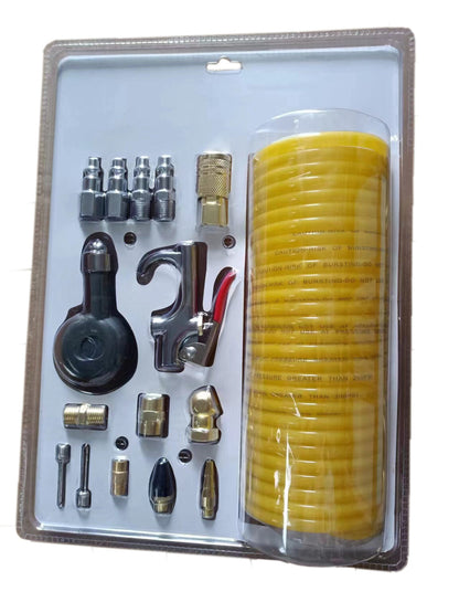 California Air Tools 376 16-Piece Air Hose & Air Tool Accessory Kit with Gauge