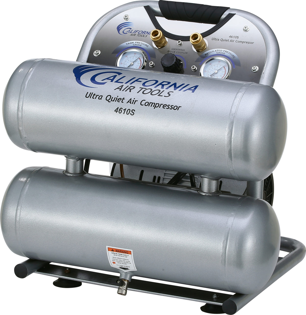 California Air Tools 4610S Ultra Quiet 1.0 HP Oil-Free Lightweight 4.6-Gallon Air Compressor – 4-Pack Bundle