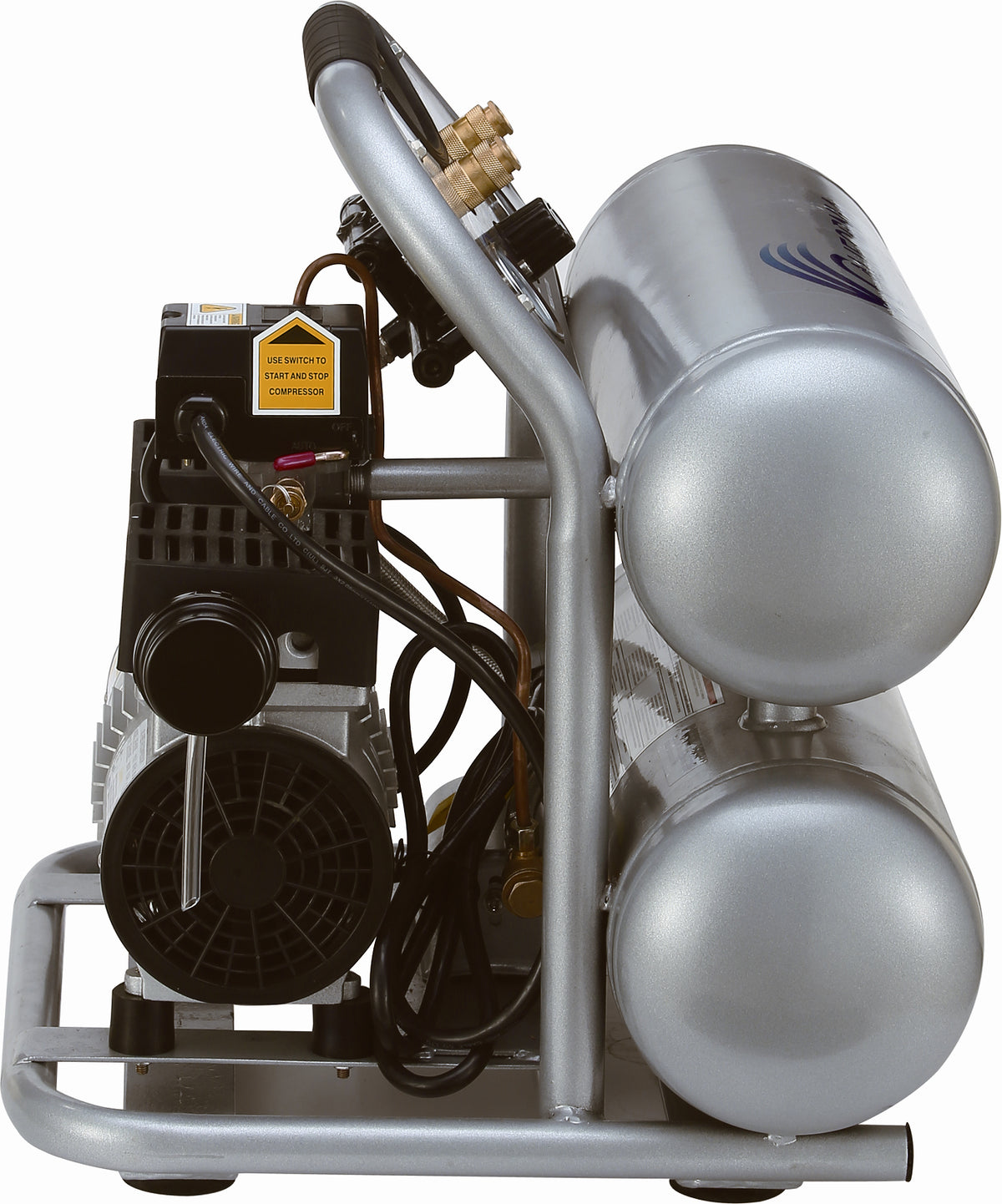 California Air Tools 4610S Ultra Quiet 1.0 HP Oil-Free Lightweight 4.6-Gallon Air Compressor – 4-Pack Bundle
