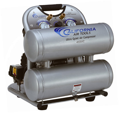 California Air Tools 4620AC-22060 Powerful 2.0 HP Ultra Quiet & Oil-Free 4.6 Gallon Air Compressor – 220V 60Hz