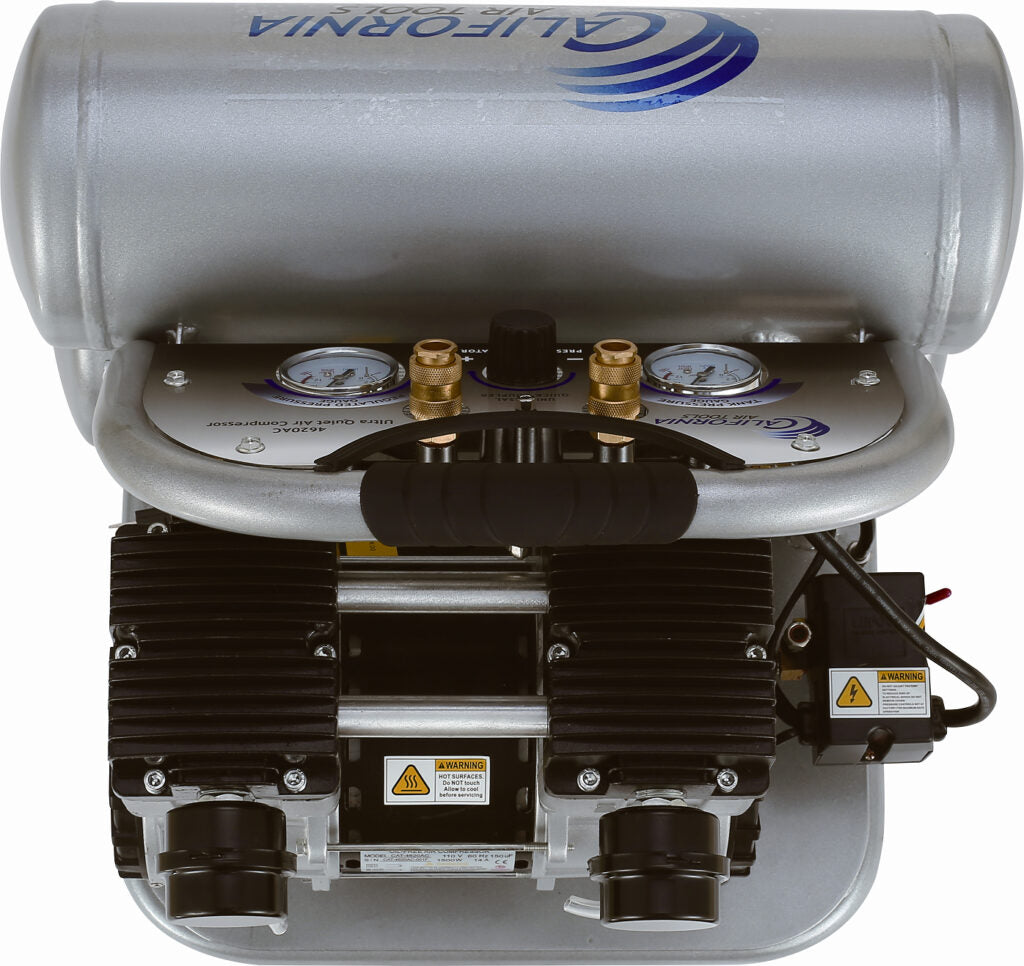 California Air Tools 4620AC-22060 Powerful 2.0 HP Ultra Quiet & Oil-Free 4.6 Gallon Air Compressor – 220V