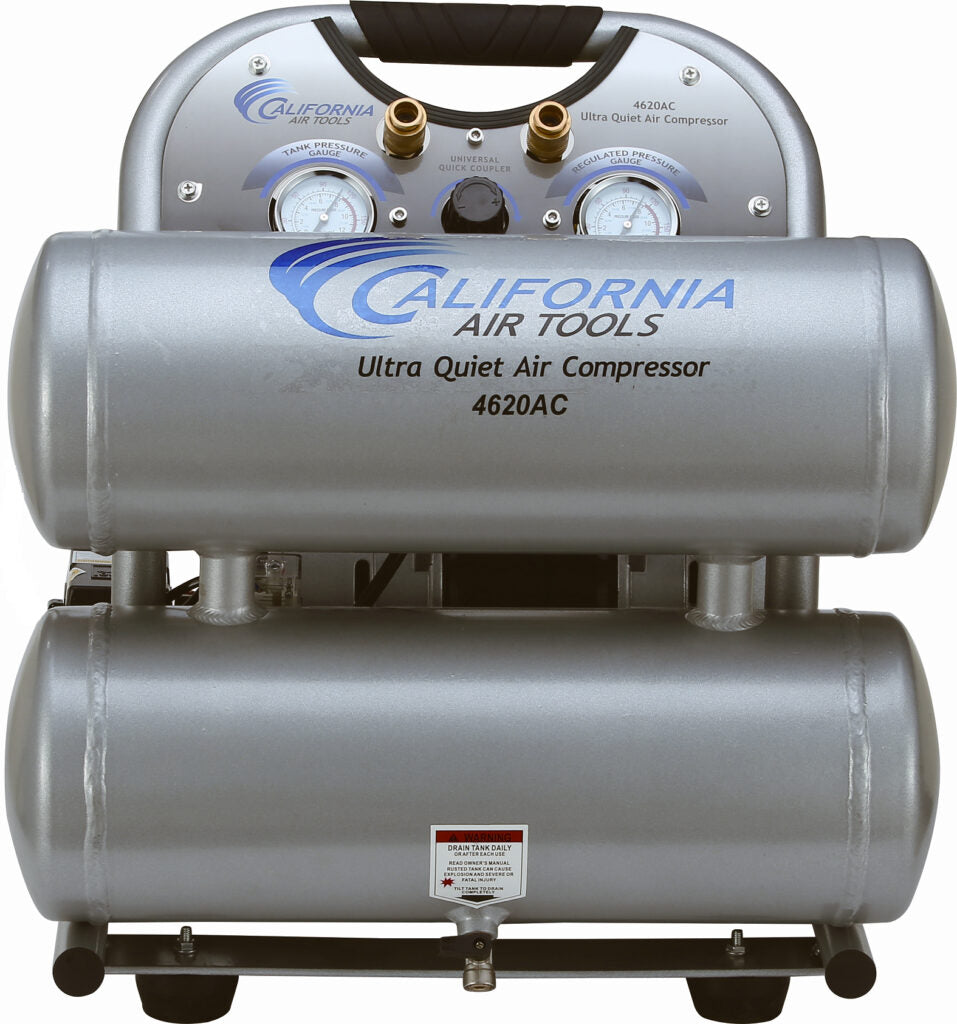 California Air Tools 4620AC Powerful 2.0 HP Ultra Quiet & Oil-Free 4.6 Gallon Air Compressor