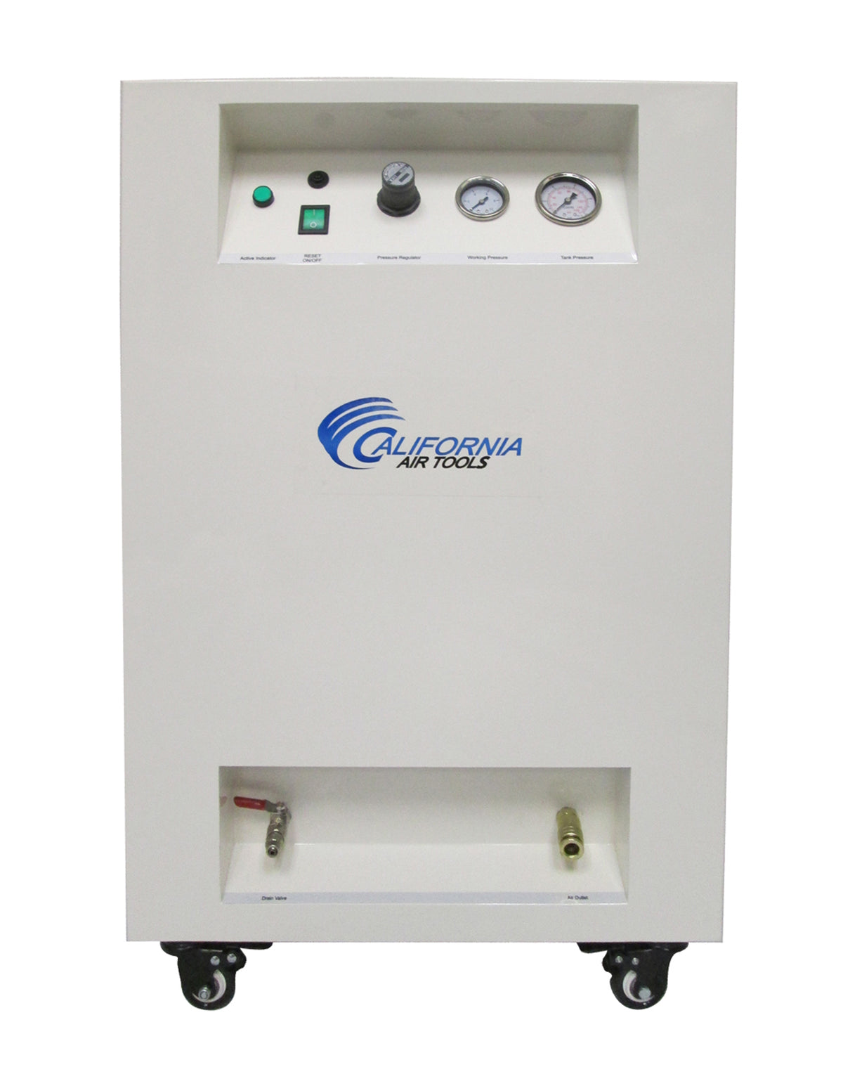California Air Tools 8010SPCAD 1.0 HP Ultra Quiet Oil-Free 8 Gallon Air Compressor with Automatic Drain & Soundproof Cabinet, 110V