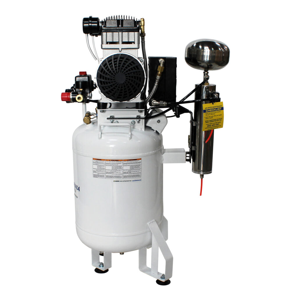 California Air Tools 10020DC-22060 Ultra Quiet 2.0 HP Oil-Free 10-Gallon Air Compressor with 80% Air Dryer – 220V 60Hz