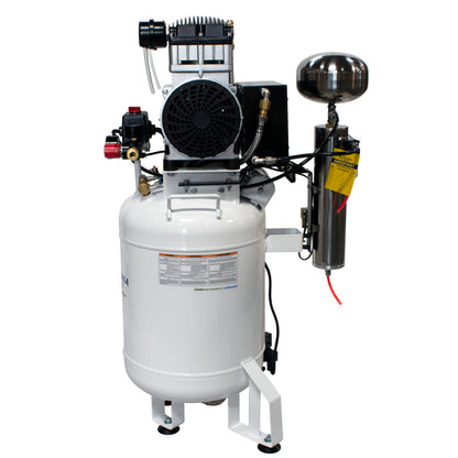 California Air Tools 10020DCAD-22060 Ultra Quiet 2.0 HP Oil-Free 10-Gallon Air Compressor with 80% Air Dryer and Automatic Drain – 220V 60Hz