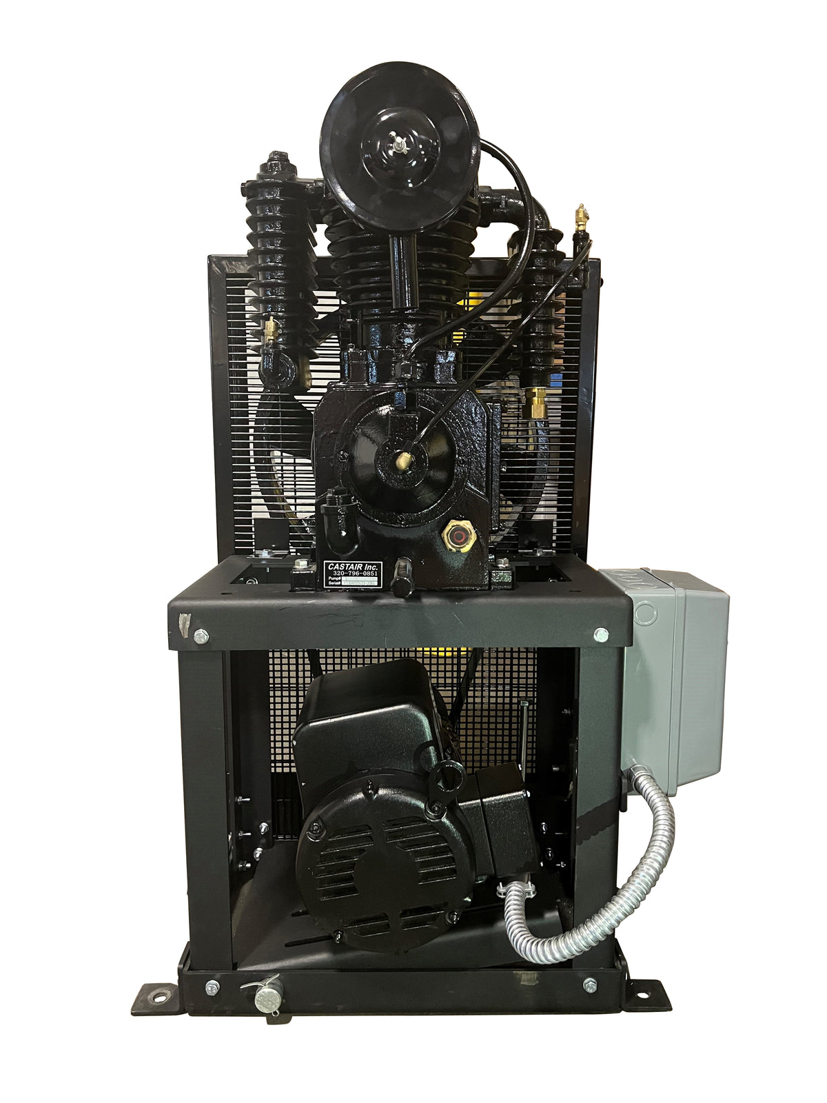 CASTAIR I51CUC1-S 5 HP Cube Air Compressor Power Unit – 17.5 CFM @ 175 PSI, Single Phase