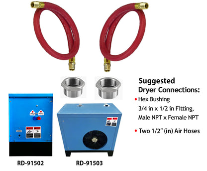 California Air Tools RD-91502 98% High-Efficiency Refrigerated Air Dryer, 52 CFM, 115V, 29-232 PSI