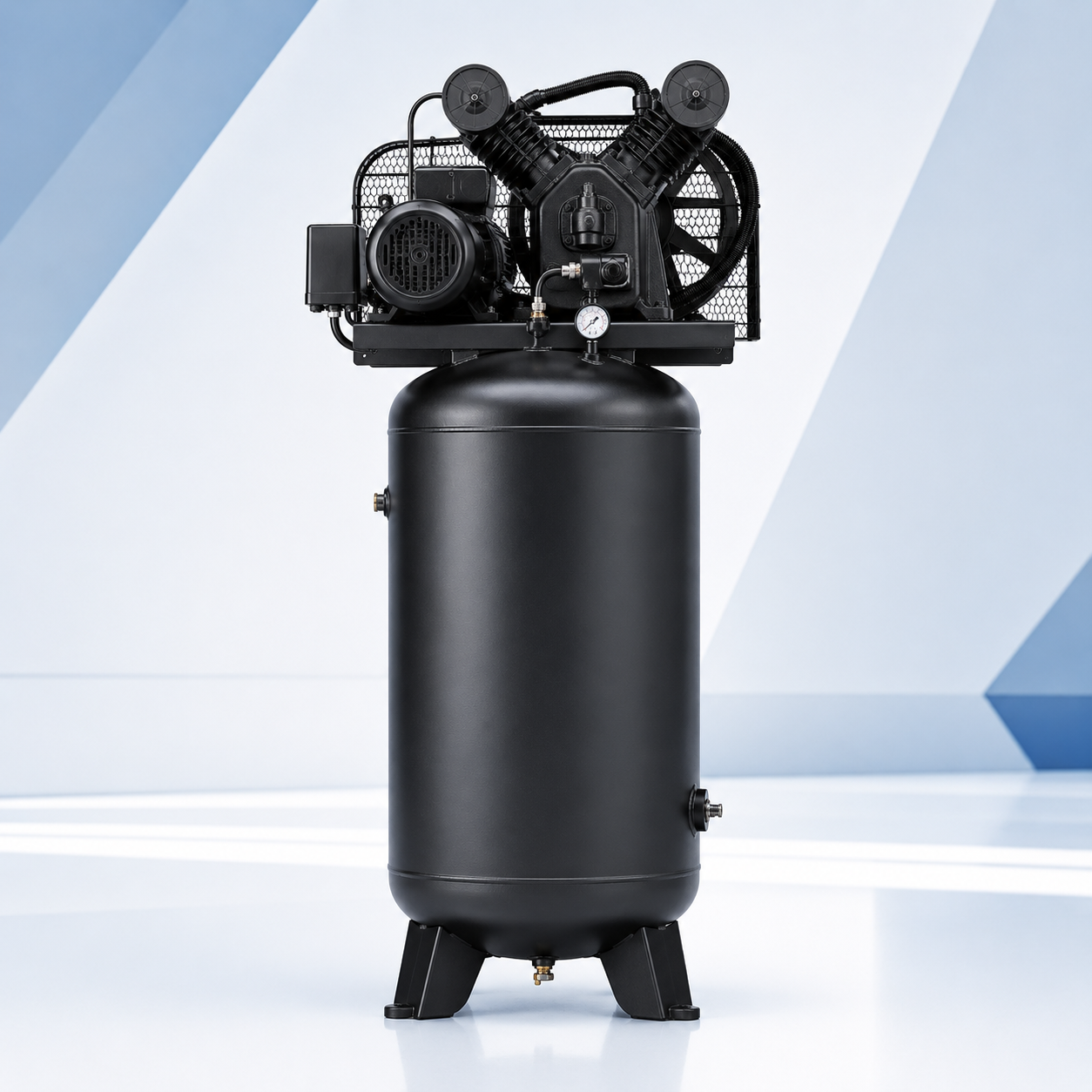 Heavy-Duty Vertical Air Compressor – 7.5 HP, 80 Gallon, Two-Stage, Oil-Lubricated